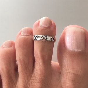 Sterling Silver Sun Toe Ring, Sun Ring, Boho Ring